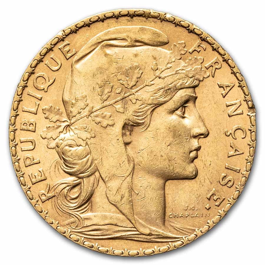 Buy 1902 France Gold 20 Francs Rooster AU | APMEX