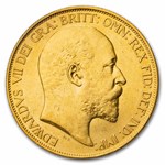 1902 Great Britain Gold 5 Pounds Edward VII BU