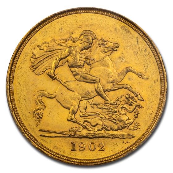 Buy 1902 Great Britain Gold 5 Pounds Edward VII MS-62 PCGS | APMEX