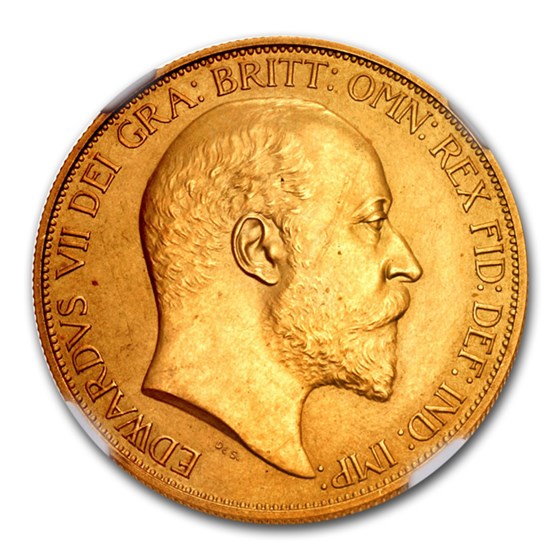 1902 Great Britain Gold 5 Pounds Edward VII PR-61 Matte NGC 1902 Great Britain Gold 5 Pounds Edward VII PR-61 Matte NGC