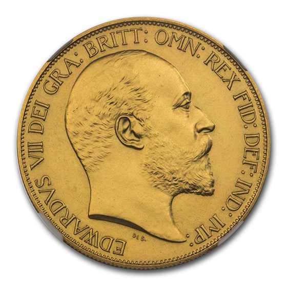 1902 Great Britain Gold 5 Pounds Edward VII PR-61 NGC 1902 Great Britain Gold 5 Pounds Edward VII PR-61 NGC