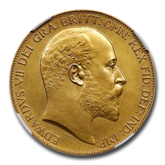 1902 Great Britain Gold Two Pounds Edward VII PF-64 NGC (Matte)