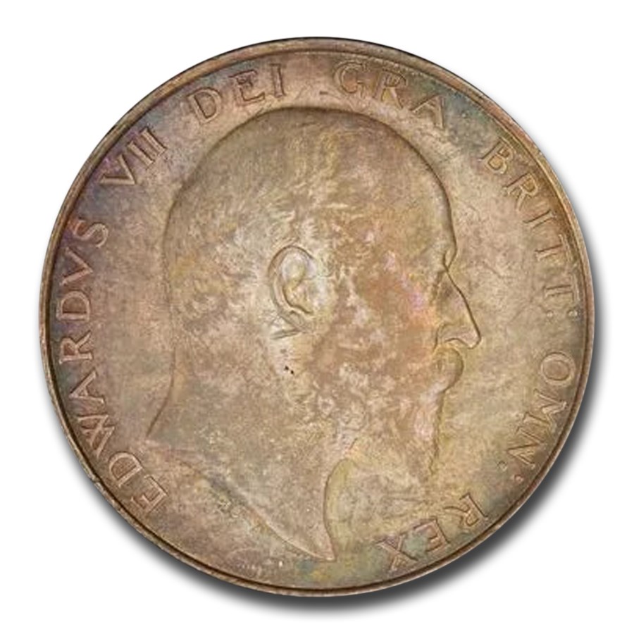 1902 Great Britain Silver Half Crown Edward VII AU-58 PCGS