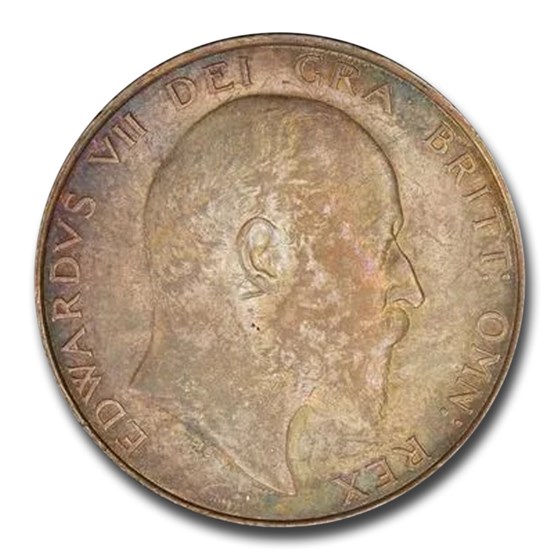 1902 Great Britain Silver Half Crown Edward VII AU-58 PCGS 1902 Great Britain Silver Half Crown Edward VII AU-58 PCGS
