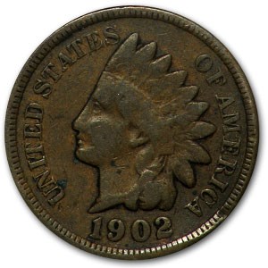 1902 Indian Head Cent Good+ 1902 Indian Head Cent Good+