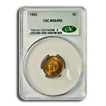 1902 Indian Head Cent MS-64 CACG (Red)