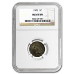 1902 Indian Head Cent MS-64 NGC (Brown)