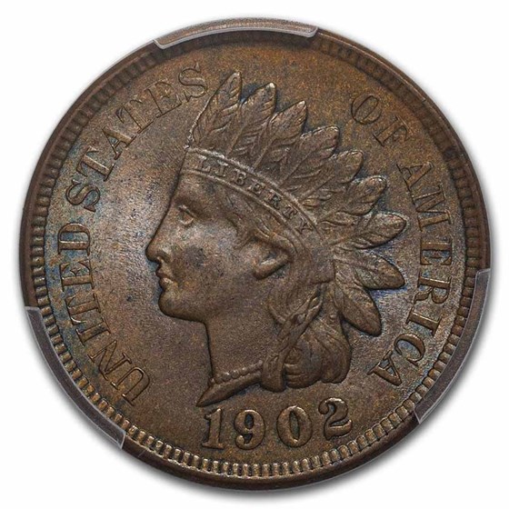1902 Indian Head Cent MS-64 PCGS (Brown) 1902 Indian Head Cent MS-64 PCGS (Brown)
