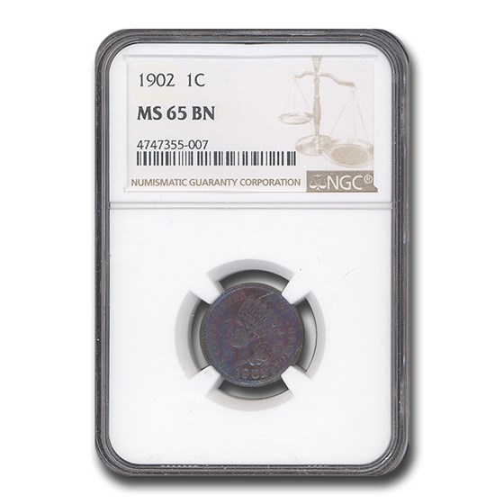 1902 Indian Head Cent MS-65 NGC (Brown) 1902 Indian Head Cent MS-65 NGC (Brown)