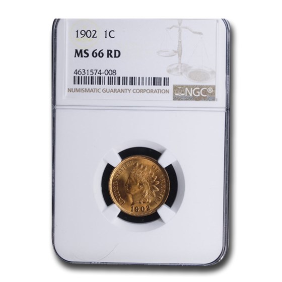 1902 Indian Head Cent MS-66 NGC (Red) 1902 Indian Head Cent MS-66 NGC (Red)