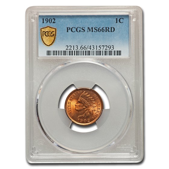 1902 Indian Head Cent MS-66 PCGS (Red) 1902 Indian Head Cent MS-66 PCGS (Red)