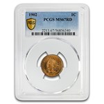 1902 Indian Head Cent MS-67 PCGS (Red)