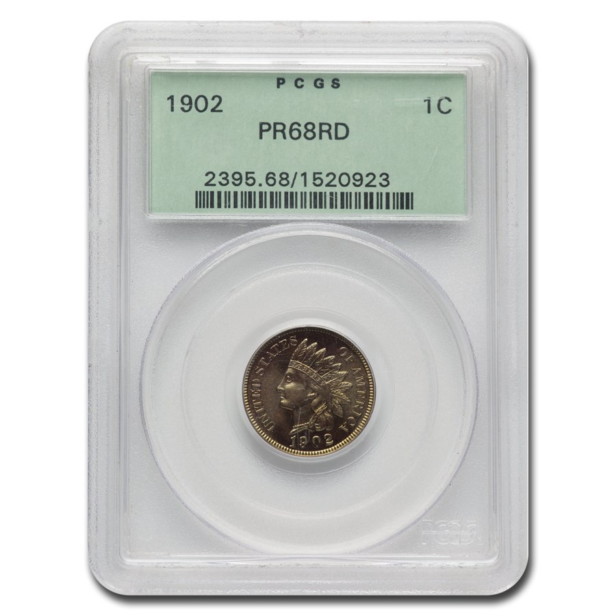 1902 Indian Head Cent PR-68 PCGS (Red)