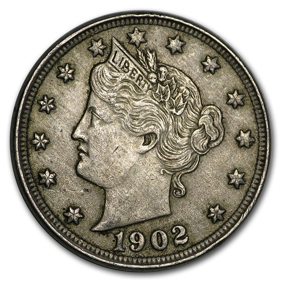 1902 Liberty Head V Nickel AU 1902 Liberty Head V Nickel AU