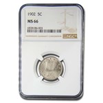 1902 Liberty Head V Nickel MS-66 NGC