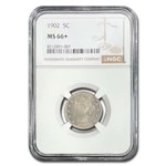 1902 Liberty Head V Nickel MS-66+ NGC