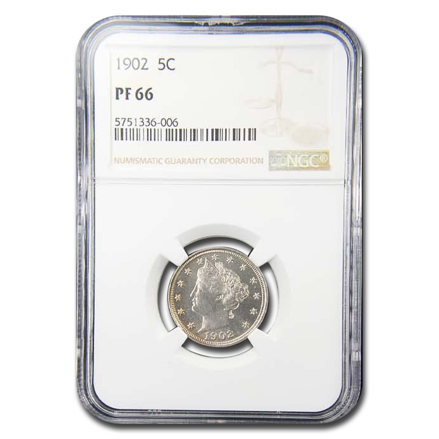 1902 Liberty Head V Nickel PF-66 NGC