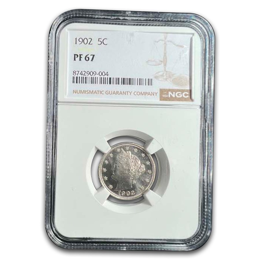 1902 Liberty Head V Nickel PF-67 NGC