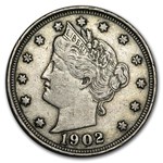 1902 Liberty Head V Nickel XF