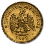 1902-Mo Mexico Gold Peso Unc Details
