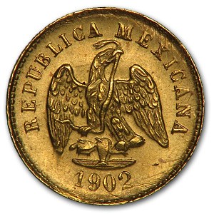1902-Mo Mexico Gold Peso Unc Details