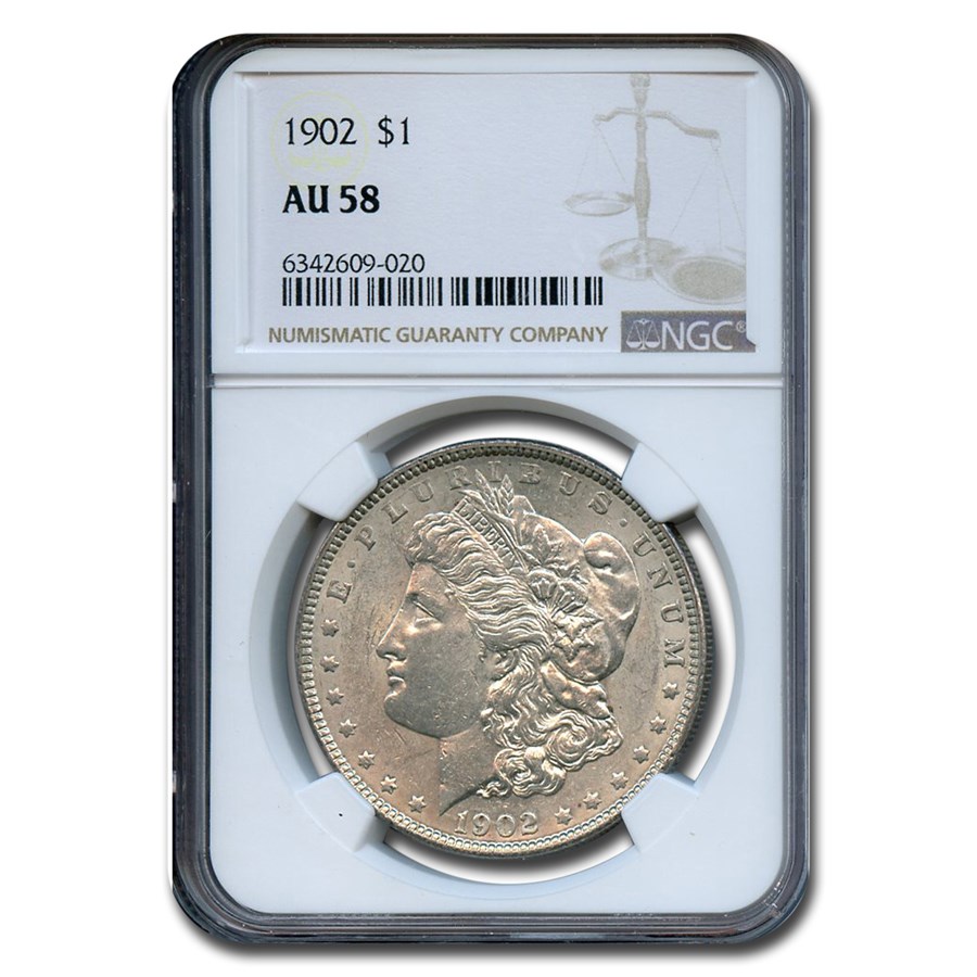 1902 Morgan Dollar AU-58 NGC
