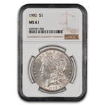 1902 Morgan Dollar MS-61 NGC