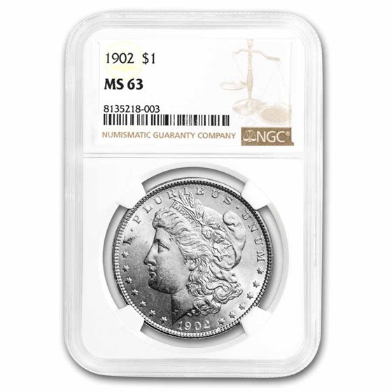 1902 Morgan Dollar MS-63 NGC 1902 Morgan Dollar MS-63 NGC