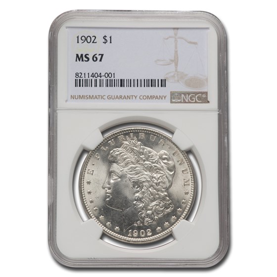 1902 Morgan Dollar MS-67 NGC 1902 Morgan Dollar MS-67 NGC