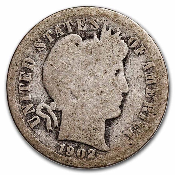 1902-O Barber Dime AG 1902-O Barber Dime AG