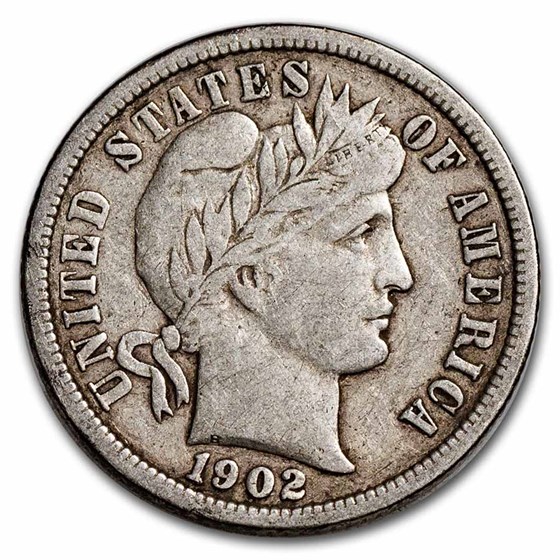 1902-O Barber Dime VF