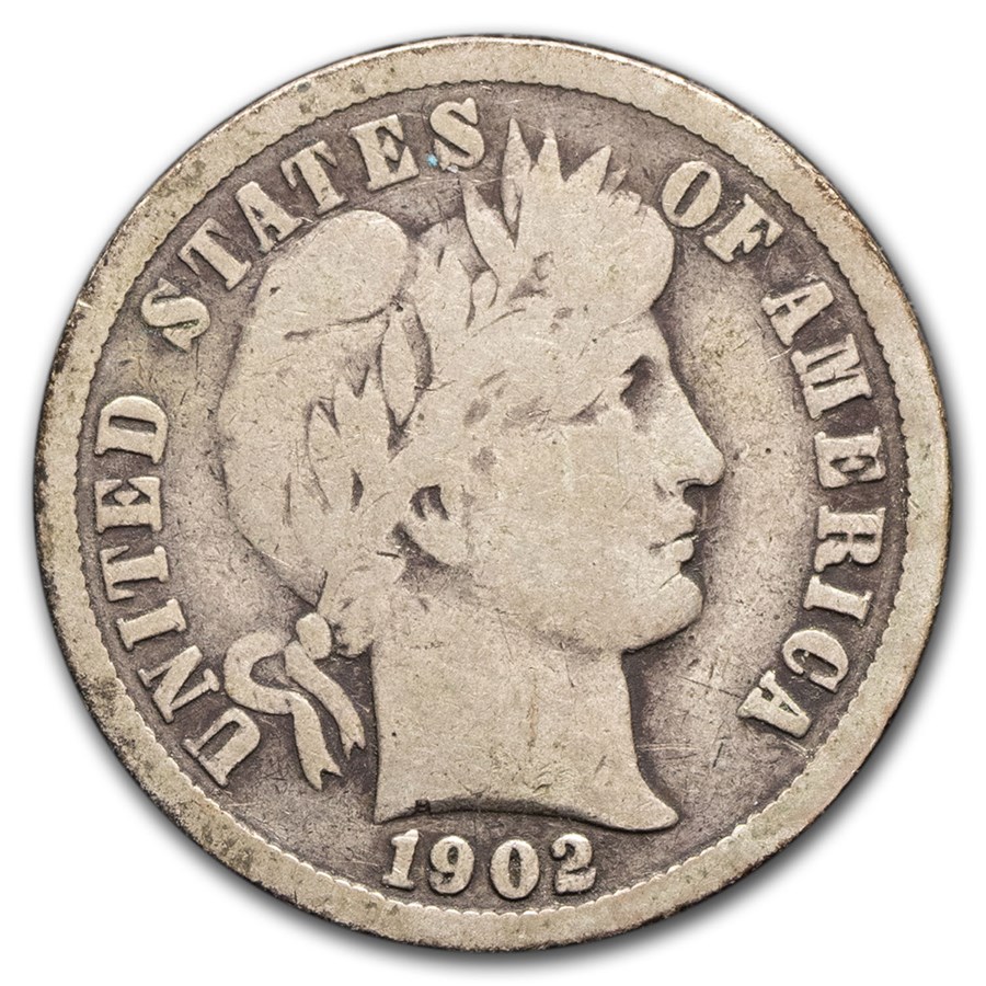 1902-O Barber Dime VG