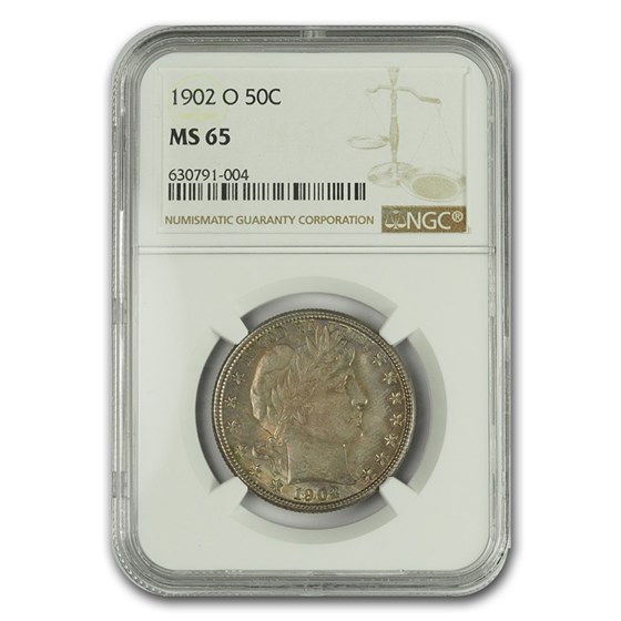 1902-O Barber Half Dollar MS-65 NGC 1902-O Barber Half Dollar MS-65 NGC