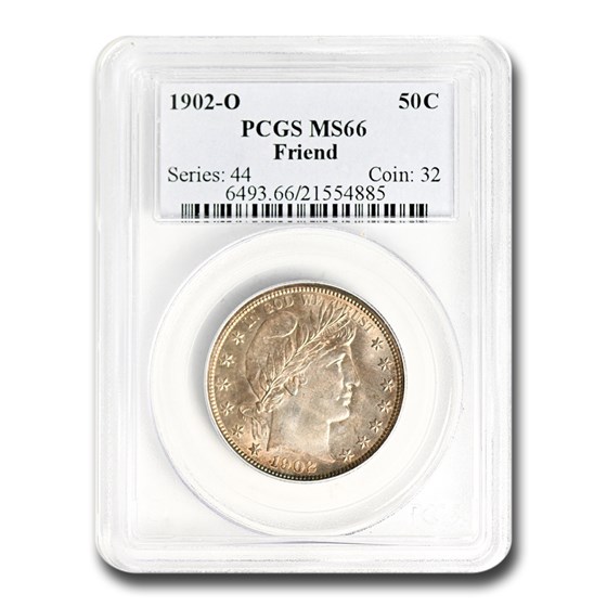 1902-O Barber Half Dollar MS-66 PCGS 1902-O Barber Half Dollar MS-66 PCGS