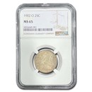 1902-O Barber Quarter MS-65 NGC