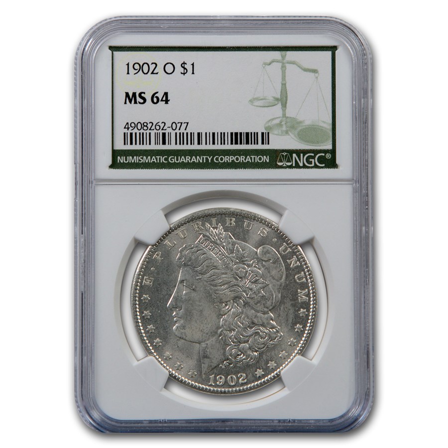 1902-O Morgan Dollar MS-64 NGC (Green Label)