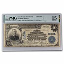 1902 Plain Back $10 New York, NY CH F-15 PMG (Fr#632) CH#11034
