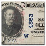 1902 Plain Back $100 Oklahoma City, Oklahoma VF CH#4862