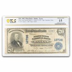 1902 Plain Back $20 Dallas, Texas F-15 PCGS (Fr#661) CH#12736