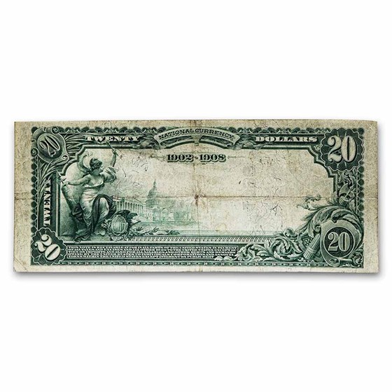 1902 Plain Back $20 Los Angles, CA VF (Fr#TBD) CH#4096 1902 Plain Back $20 Los Angles, CA VF (Fr#TBD) CH#4096
