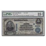 1902 Plain Back $5.00 De Land, Il VF-25 PMG Net (Fr#607) CH#5699