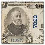 1902 Plain Back $5 Birmingham, Alabama Fine CH#7020