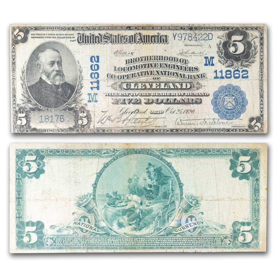 Buy 1902 Plain Back $5 Cleveland, OH VF (Fr#607) | APMEX