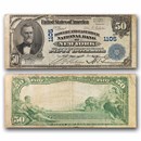 1902 Plain Back $50 New York, NY VF (Fr#675) CH#1105