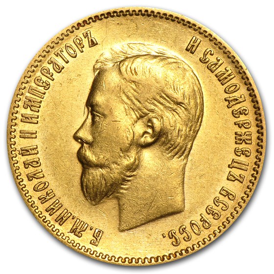 1902 Russia Gold 10 Roubles AU 1902 Russia Gold 10 Roubles AU