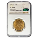 1902-S $10 Liberty Gold Eagle MS-64+ NGC CAC
