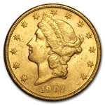 1902-S $20 Liberty Gold Double Eagle AU