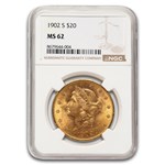 1902-S $20 Liberty Gold Double Eagle MS-62 NGC