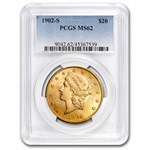 1902-S $20 Liberty Gold Double Eagle MS-62 PCGS