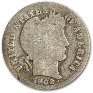 1902-S Barber Dime AG 1902-S Barber Dime AG